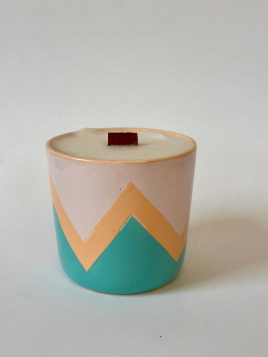 Hand Painted Tumbler with Pink Lemonade Candle | Made from Muck