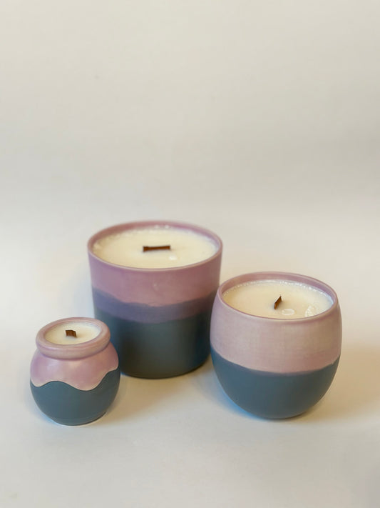 Hand Painted Tumbler Blackberry Incense Candle  | Made from Muck