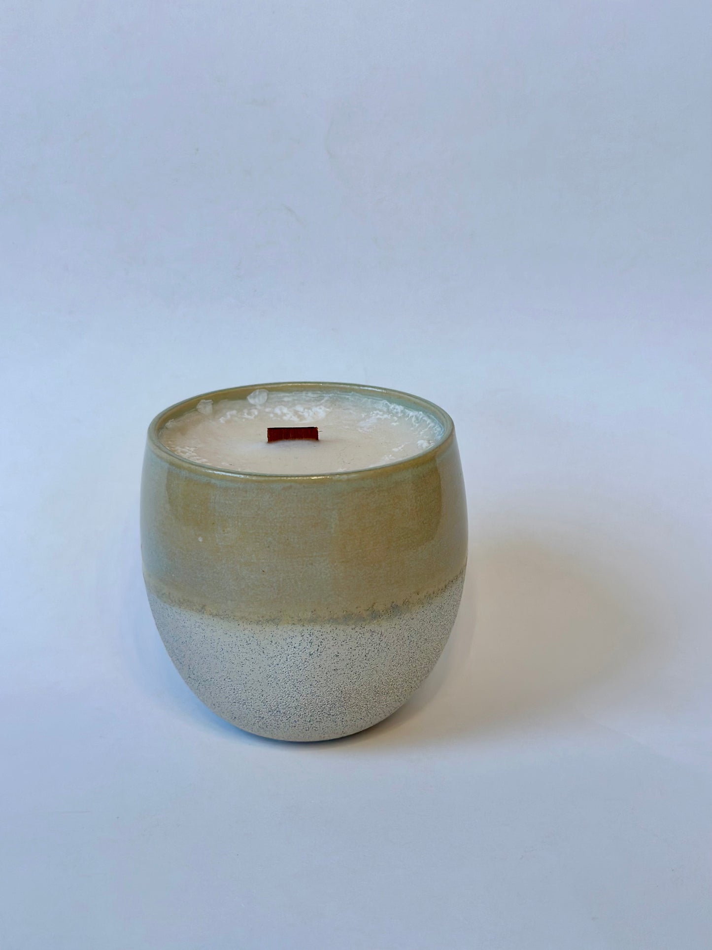 Hand Painted Stoneware Tumbler Cinnamon Bun Candle | Made from Muck