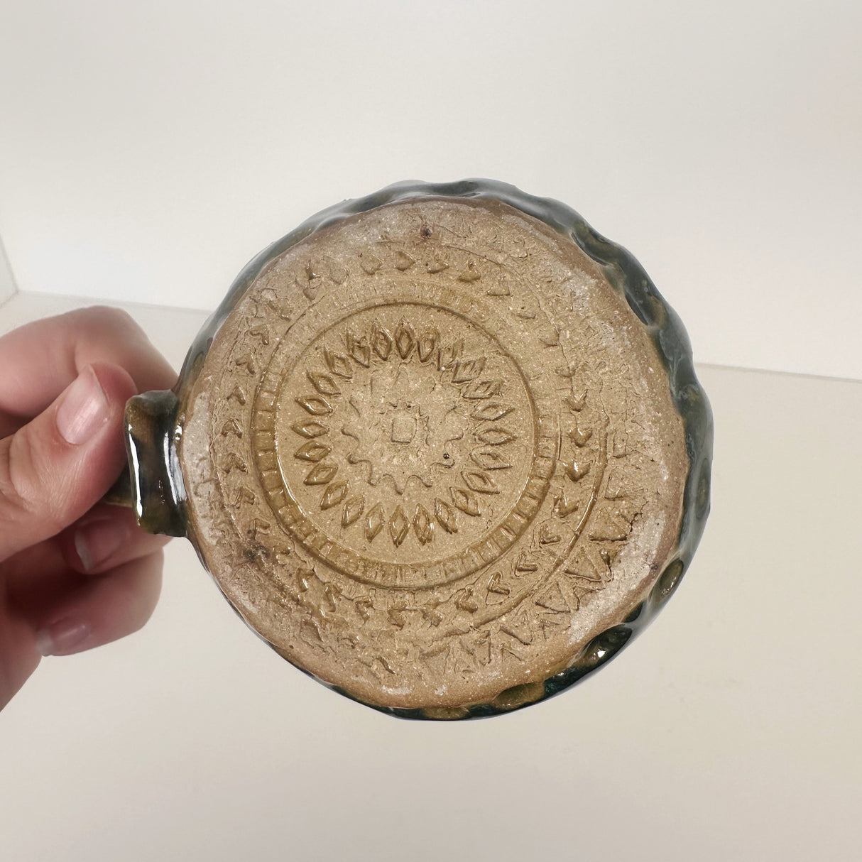 Mossy Green Carved Mug | Bunnyfoot Pottery