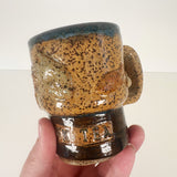 Fish Drink Tea Speckled Protest Mug | Bunnyfoot Pottery