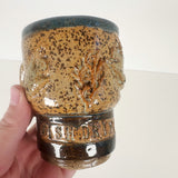 Fish Drink Tea Speckled Protest Mug | Bunnyfoot Pottery