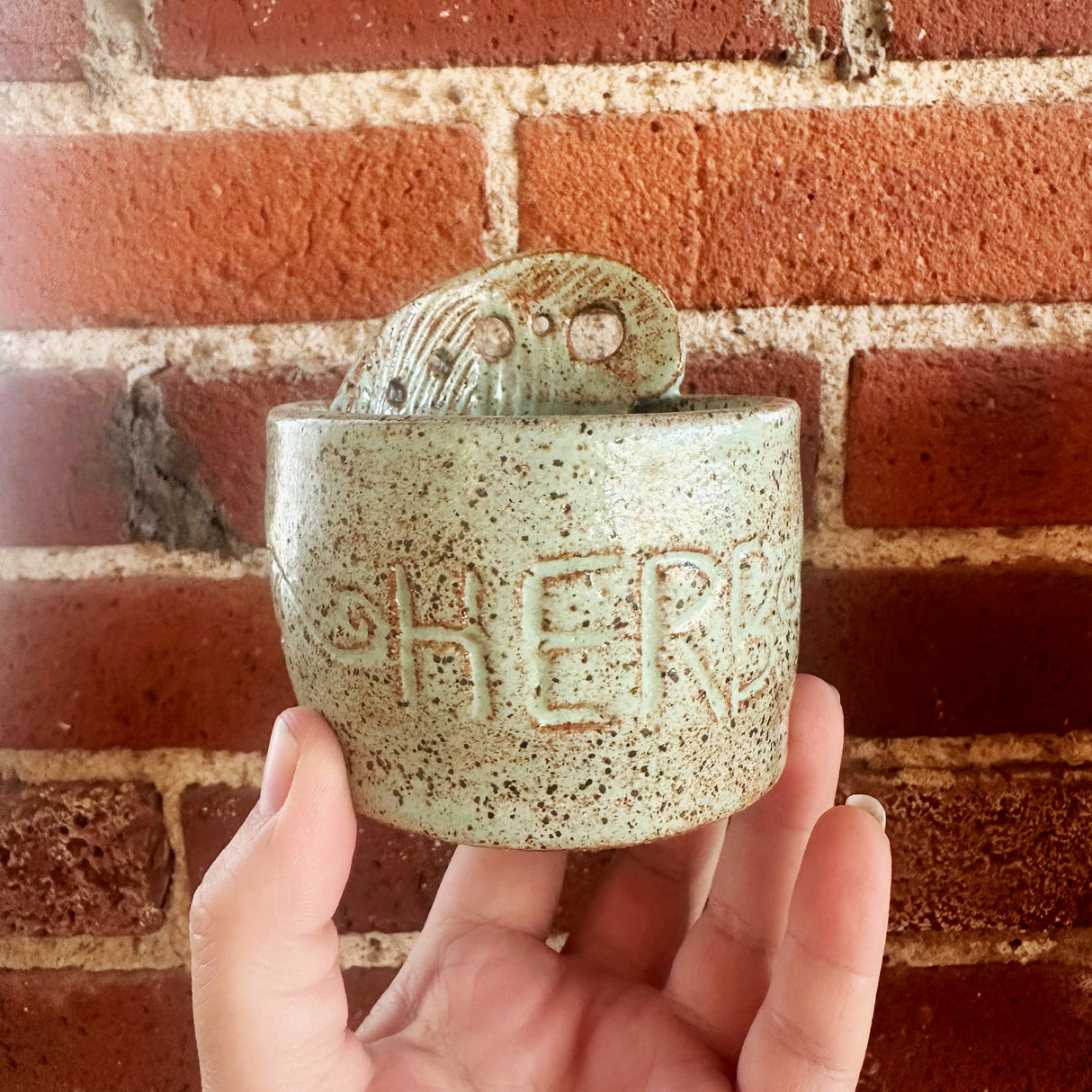 Speckled Jade Herb Striper | Bunnyfoot Pottery