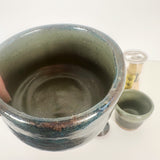 Iron and Green Matcha Set with Matcha Whisk | Bunnyfoot Pottery