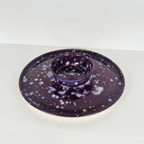 Large Purple Speckled Chip N' Dip | Pottery by Mike