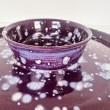 Large Purple Speckled Chip N' Dip | Pottery by Mike