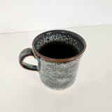 Speckled Light Blue and Navy Mug with Brown Rim | Pottery by Mike