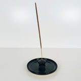 Dark Navy incense Holder | Pottery by Mike