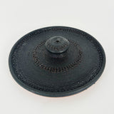 All Over Black Crackle Incense Holder | Pottery by Mike