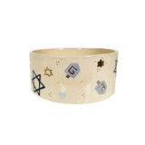 Hanukkah Confetti Round Vases Featuring 22k Gold- Available with Optional Handpoured Pure Beeswax Candle