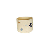 Hanukkah Confetti Round Vases Featuring 22k Gold- Available with Optional Handpoured Pure Beeswax Candle