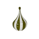 Big Top Stripes Teardrop Jars in Martini Green