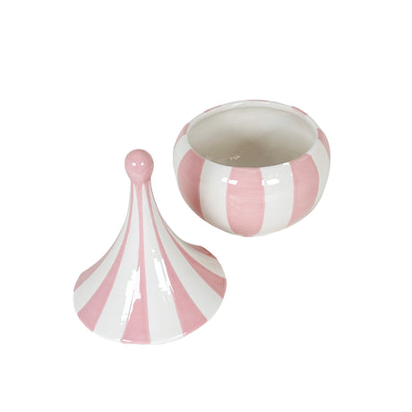 Big Top Stripes Teardrop Jars in Pink Cadillac