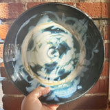 Icy Swirling Blue & White Shallow Bowl | Once & Future Things