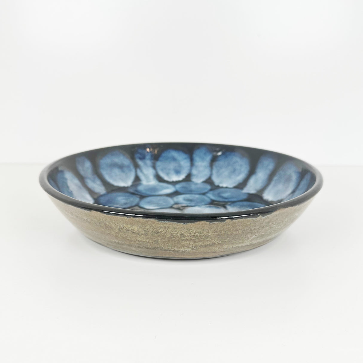 Icy Pond Deep Blue Shallow Bowl | Once & Future Things