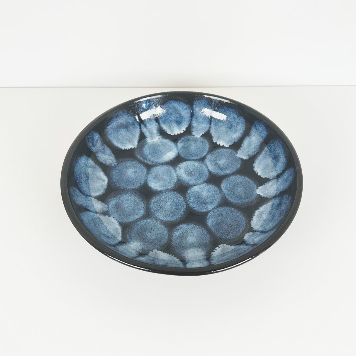Icy Pond Deep Blue Shallow Bowl | Once & Future Things