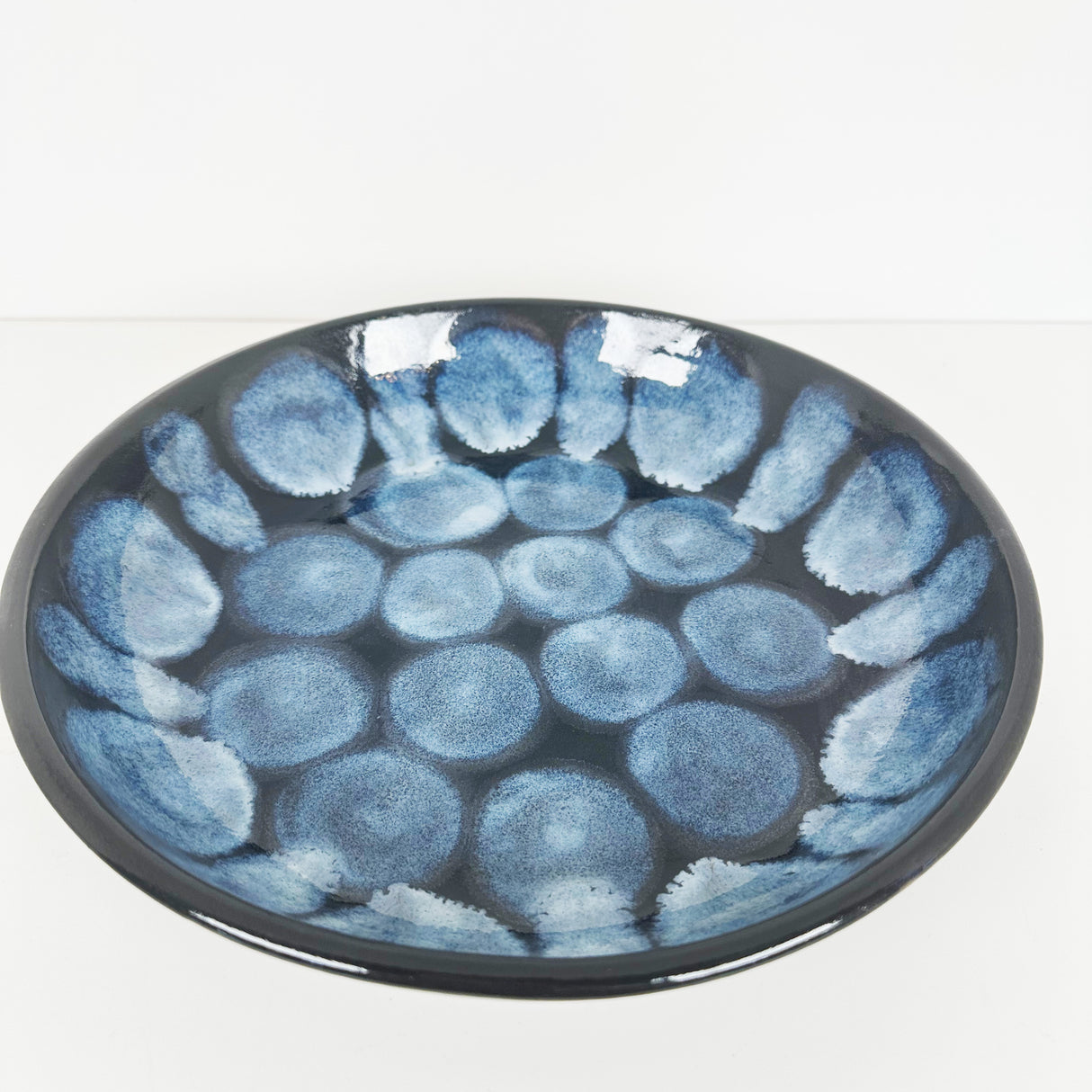 Icy Pond Deep Blue Shallow Bowl | Once & Future Things