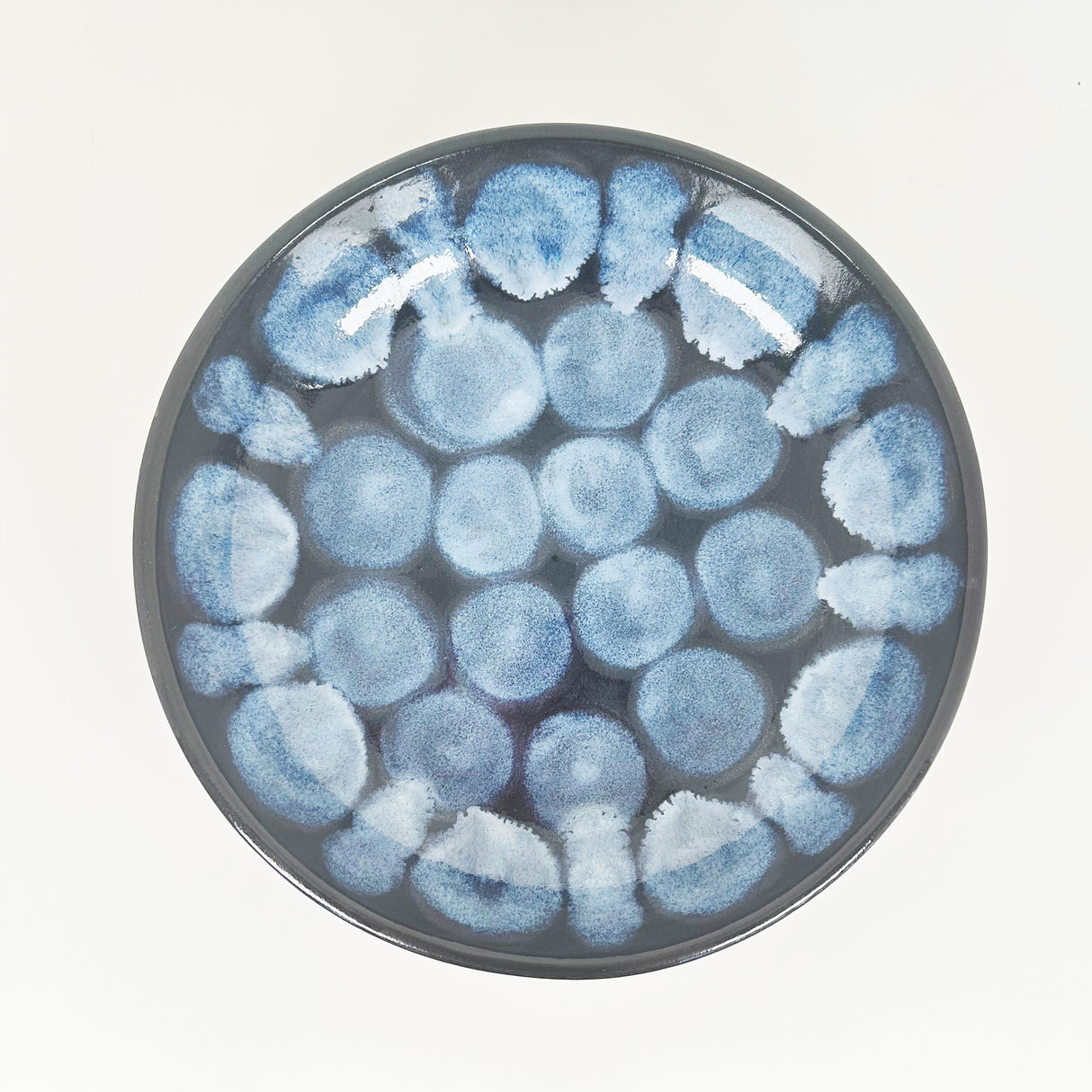 Icy Pond Deep Blue Shallow Bowl | Once & Future Things