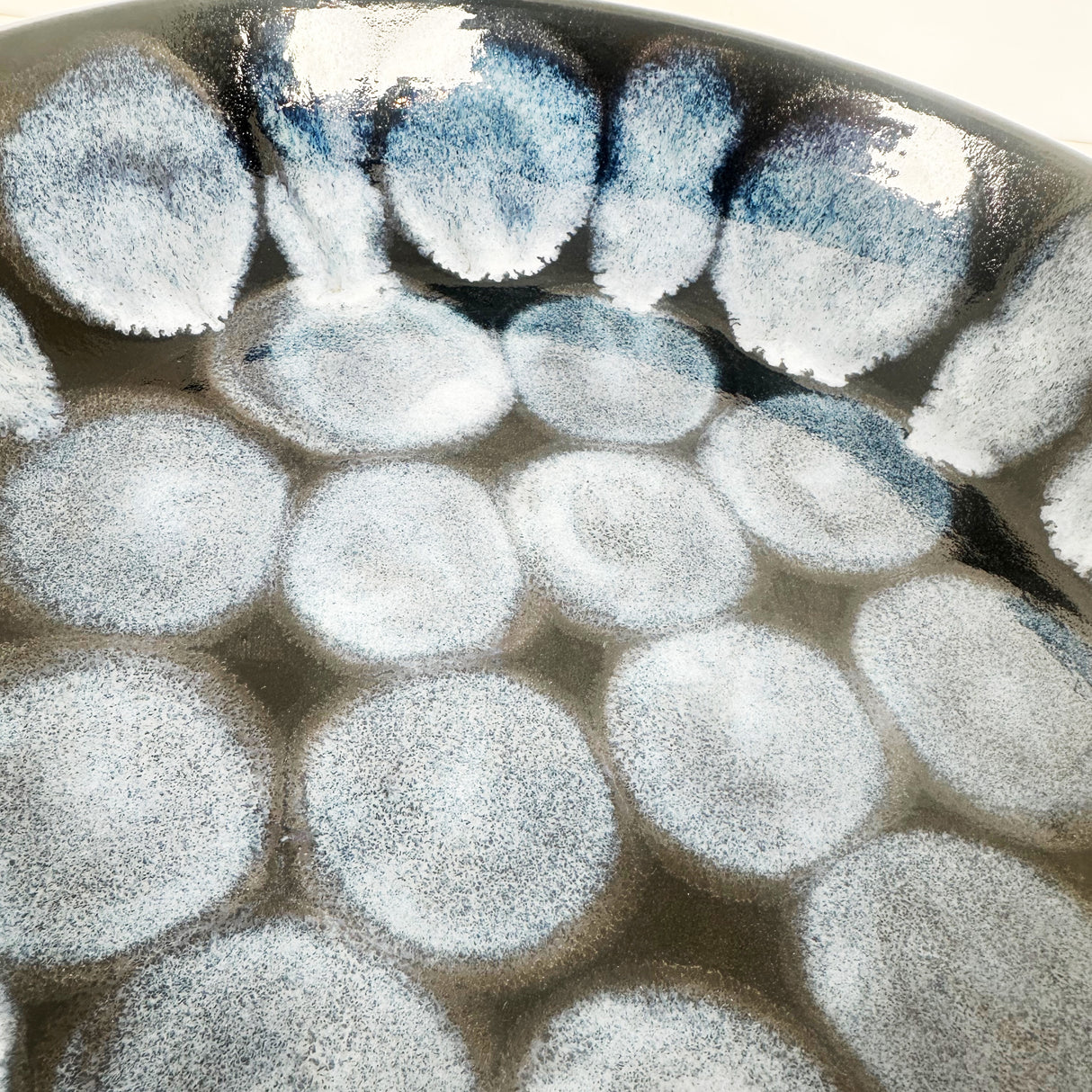 Icy Pond Deep Blue Shallow Bowl | Once & Future Things