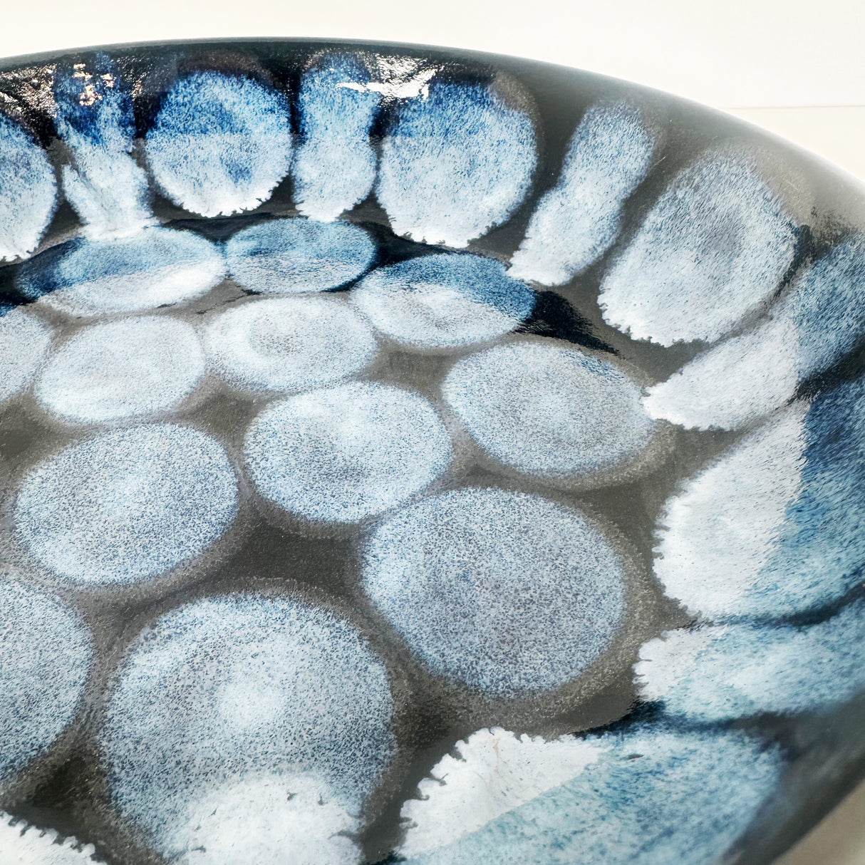 Icy Pond Deep Blue Shallow Bowl | Once & Future Things