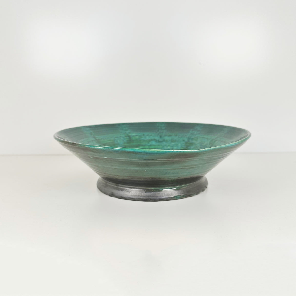 Swirling Teal & Lilly Pad Green Bowl | Once & Future Things