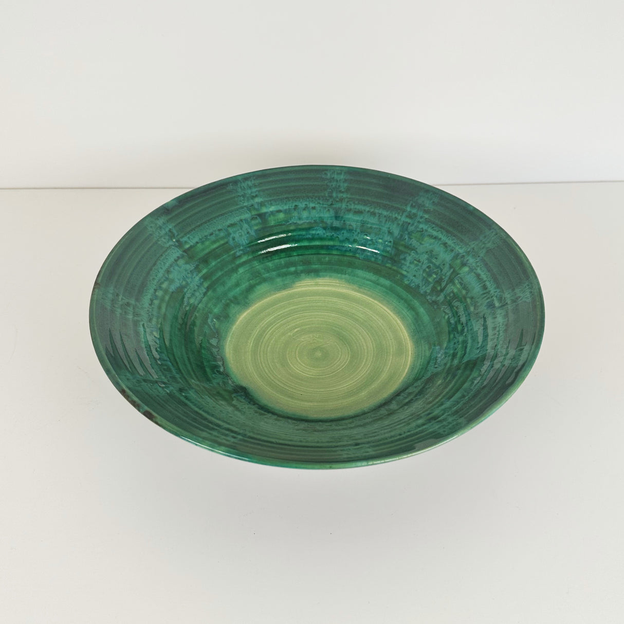 Swirling Teal & Lilly Pad Green Bowl | Once & Future Things