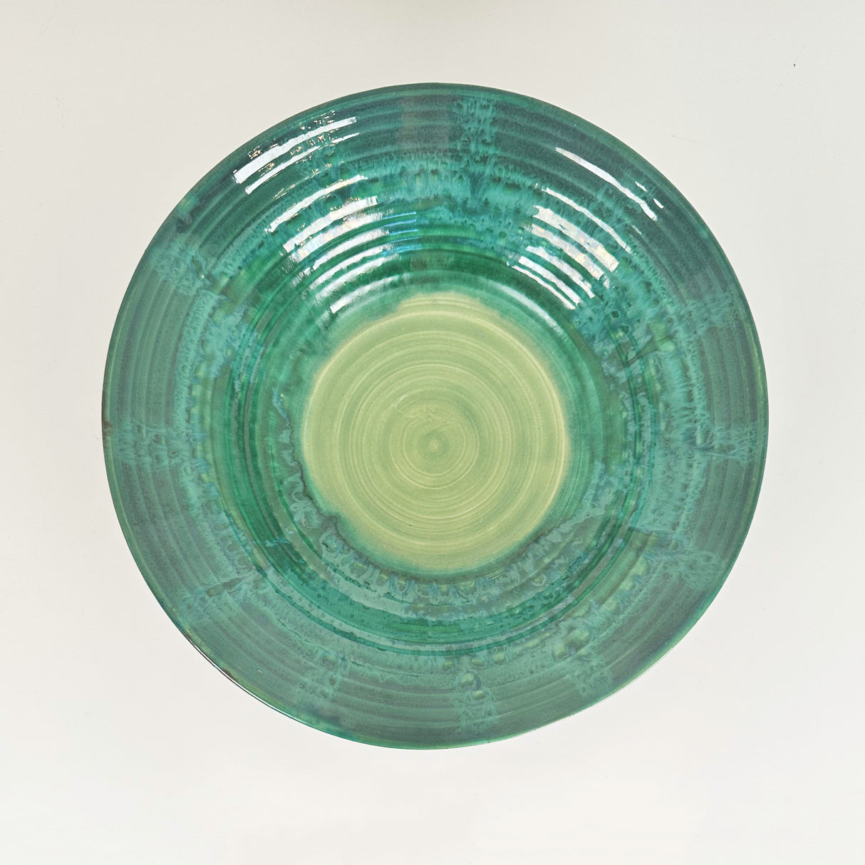 Swirling Teal & Lilly Pad Green Bowl | Once & Future Things