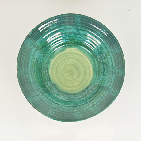 Swirling Teal & Lilly Pad Green Bowl | Once & Future Things
