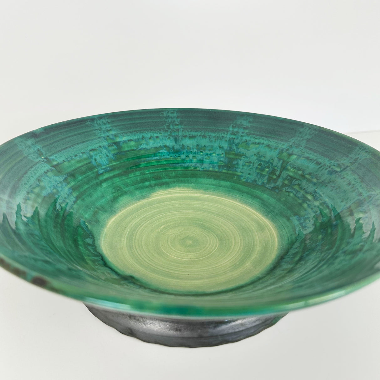 Swirling Teal & Lilly Pad Green Bowl | Once & Future Things
