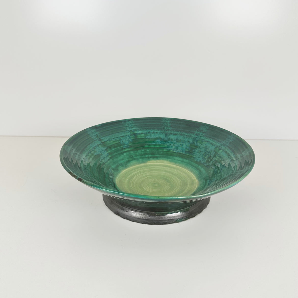 Swirling Teal & Lilly Pad Green Bowl | Once & Future Things
