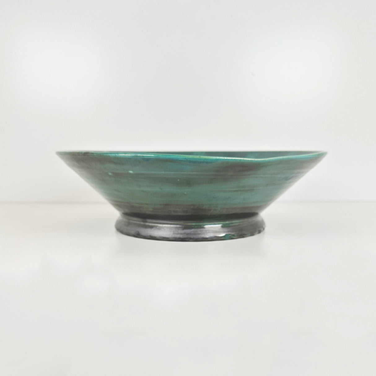 Swirling Teal & Lilly Pad Green Bowl | Once & Future Things