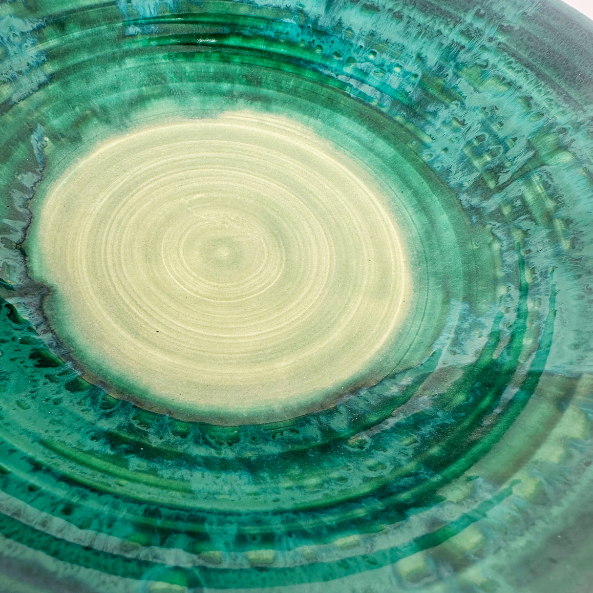 Swirling Teal & Lilly Pad Green Bowl | Once & Future Things