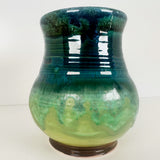 Ombre Teal & Lilly Pad Green Vase | Once & Future Things