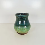 Ombre Teal & Lilly Pad Green Vase | Once & Future Things
