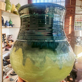 Ombre Teal & Lilly Pad Green Vase | Once & Future Things