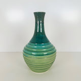 Teal & Lily Pad Green Skinny Necked Vase | Once & Future Things