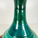 Teal & Lily Pad Green Skinny Necked Vase | Once & Future Things