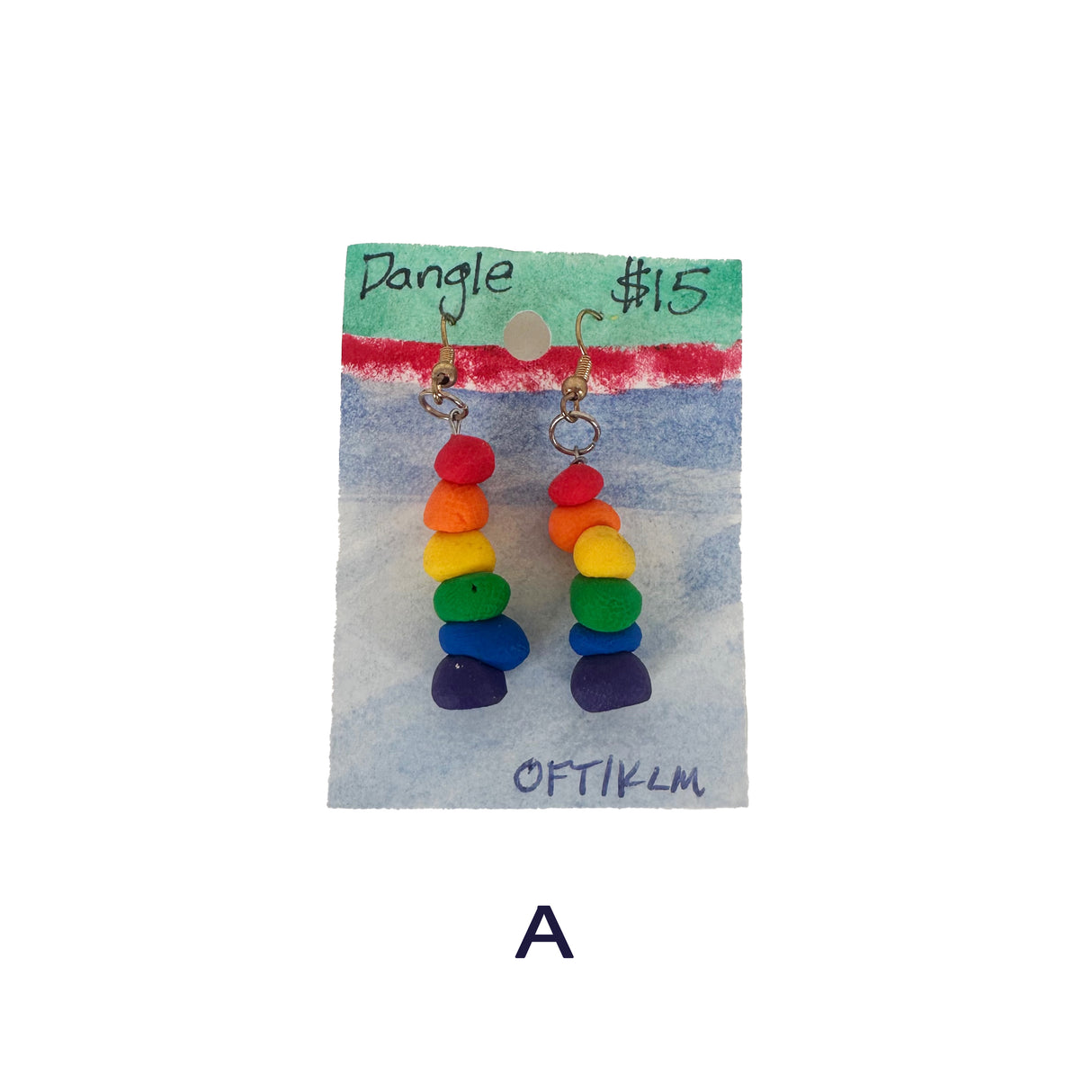 Rainbow Earrings in Polymer Clay- Dangles, Studs, & More Styles Available