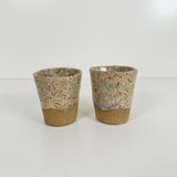 Oatmeal & Icy Blue Handmade Stoneware Shot Glasses | Jessica Walker