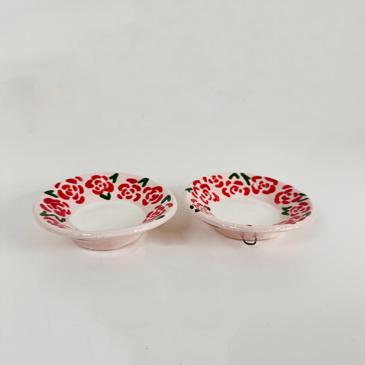 Pink & Red Rose Mini Dish with Hook for Hanging | Jessica Walker