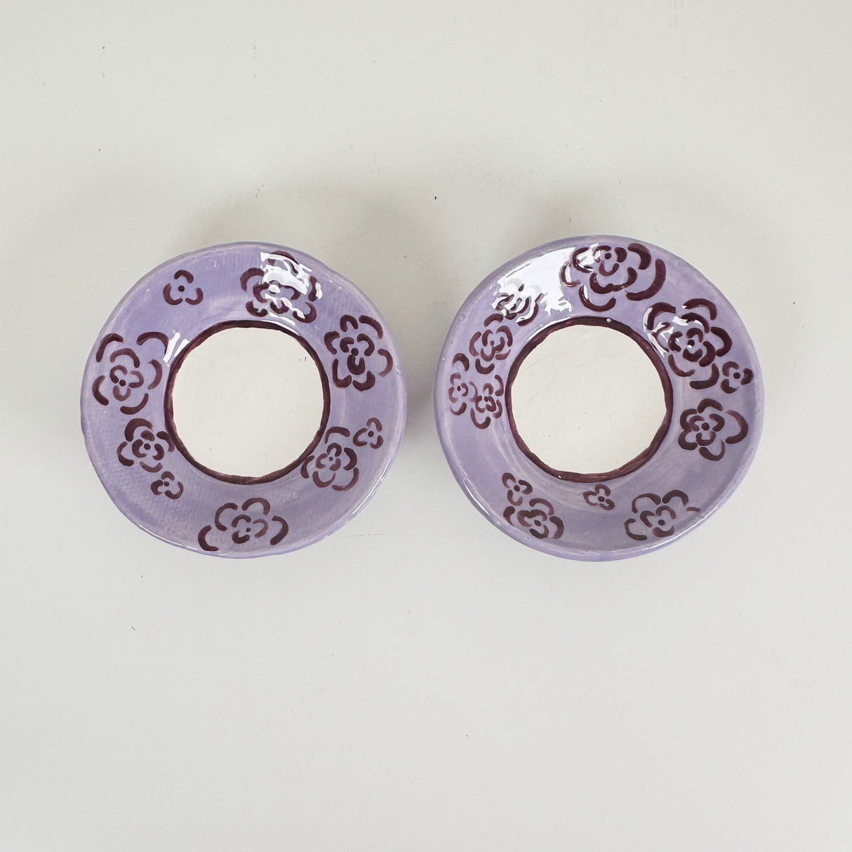 Medium Lavender & Deep Purple Mini Dish with Hook for Hanging | Jessica Walker