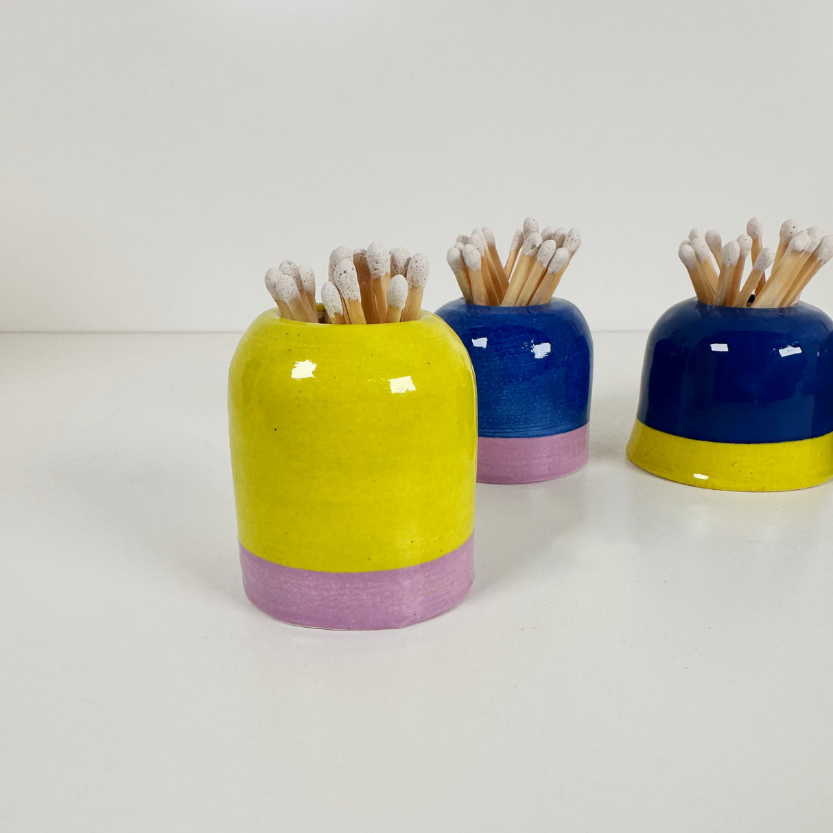 Domed Match Holder and Strike in Bold Colors | Madeleine Schmidt