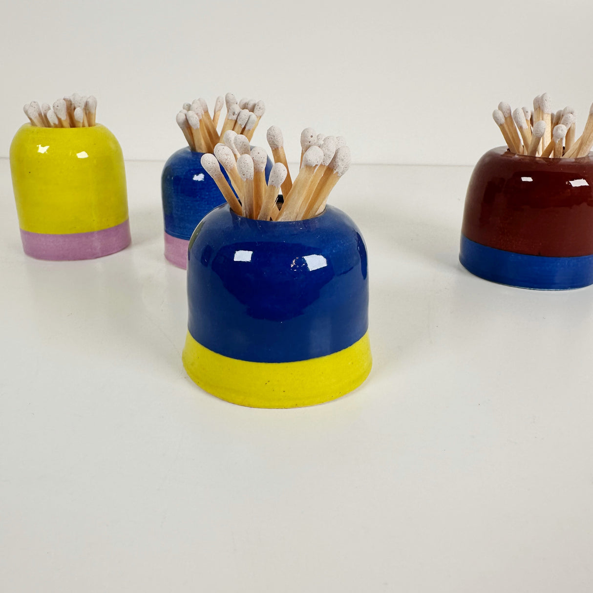 Domed Match Holder and Strike in Bold Colors | Madeleine Schmidt