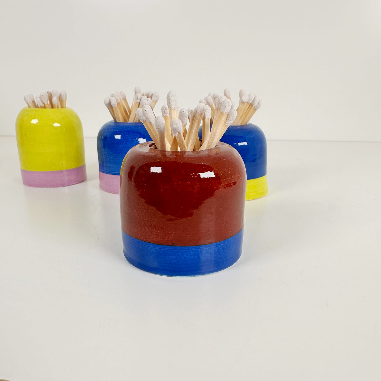 Domed Match Holder and Strike in Bold Colors | Madeleine Schmidt