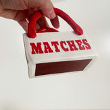 Match Holder and Striker Tote Bag Vase in Red | Jessica Walker