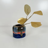 Deep Dark Watercolor Style Stoneware Domed Vase | Madeleine Schmidt