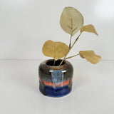 Deep Dark Watercolor Style Stoneware Domed Vase | Madeleine Schmidt