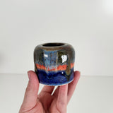 Deep Dark Watercolor Style Stoneware Domed Vase | Madeleine Schmidt