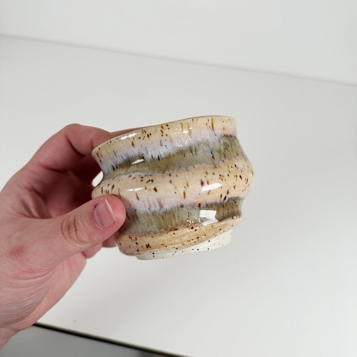 Twisted Sandy Speckled Cup/Vase | Madeleine Schmidt