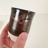 Black & Tan Smooth Satin Cup with Tea Dust Sparkle | Madeleine Schmidt